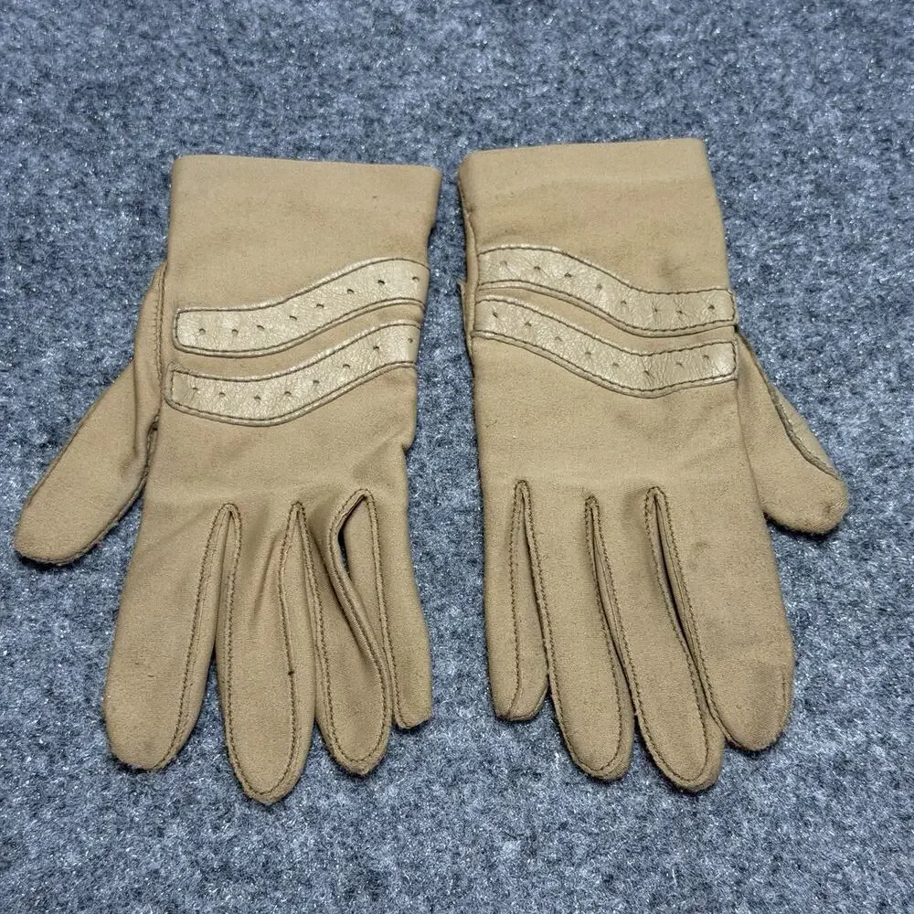 ISOTONE Vtg Lot Of (2) Gloves By ARIS One Sz /Women's Driver Gloves Stretchy Tan - Picture 7 of 13